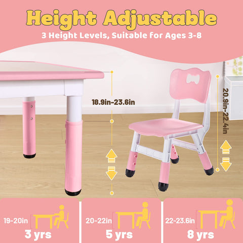 FUNLIO table and chair set used for arts and crafts at home.