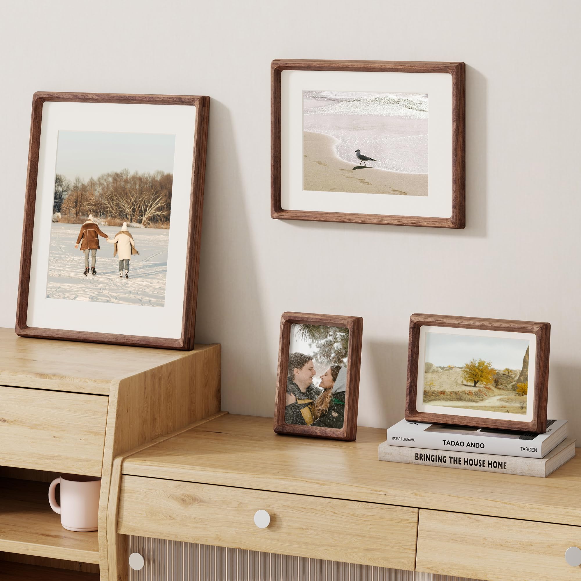 Fun Memories USA-sourced walnut wood close-up, showcasing rich grain and durable construction