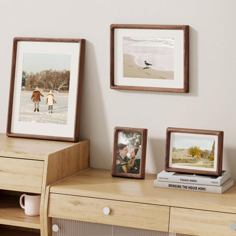 Fun Memories USA-sourced walnut wood close-up, showcasing rich grain and durable construction