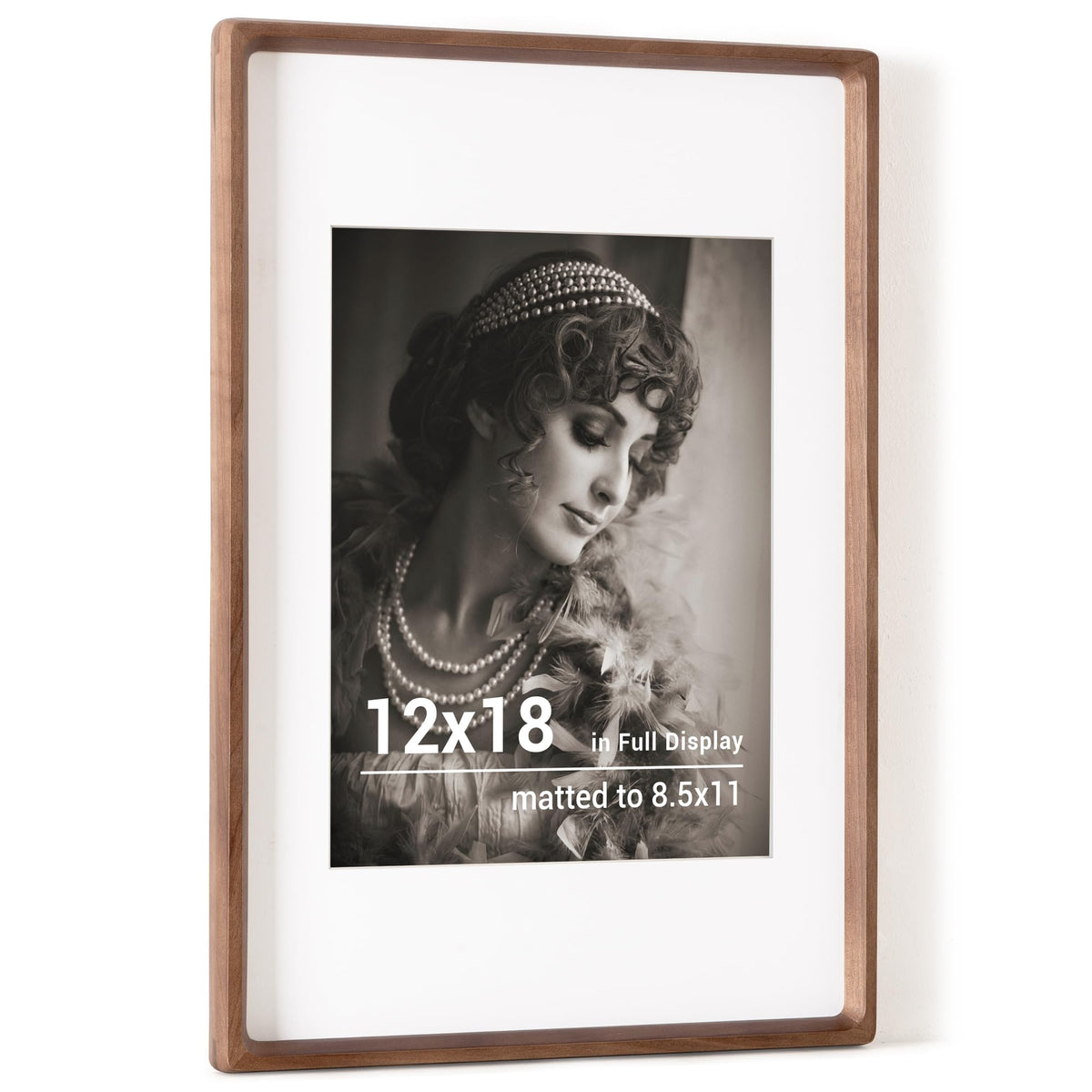 Fun Memories walnut frame front view shows rich grain and warmth.