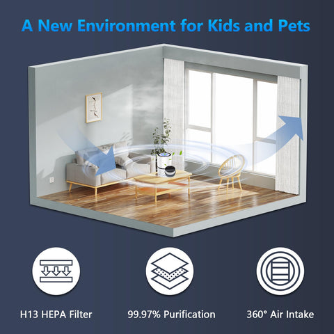Funmit activated carbon filter; helps neutralize odors in rooms.