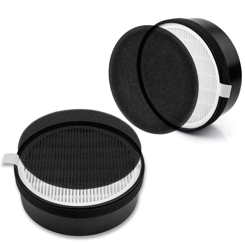 Funmit LV-H132 replacement filter front view; 3-in-1 filtration for better air.