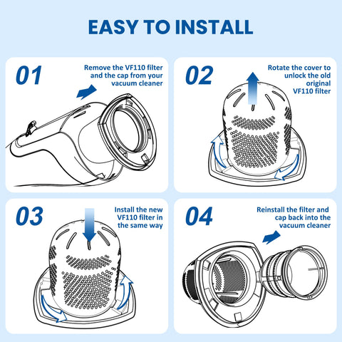 Funmit VF110 compatible with Black & Decker CHV vacuums.