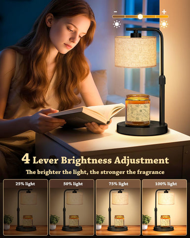 Funnybehom candle lamp base with non-slip mat protects furniture surfaces.
