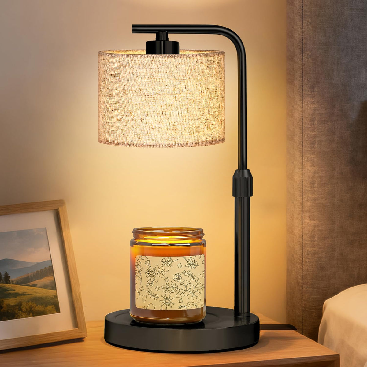 Funnybehom candle warmer lamp with timer dimmer for safe, flicker-free ambience.