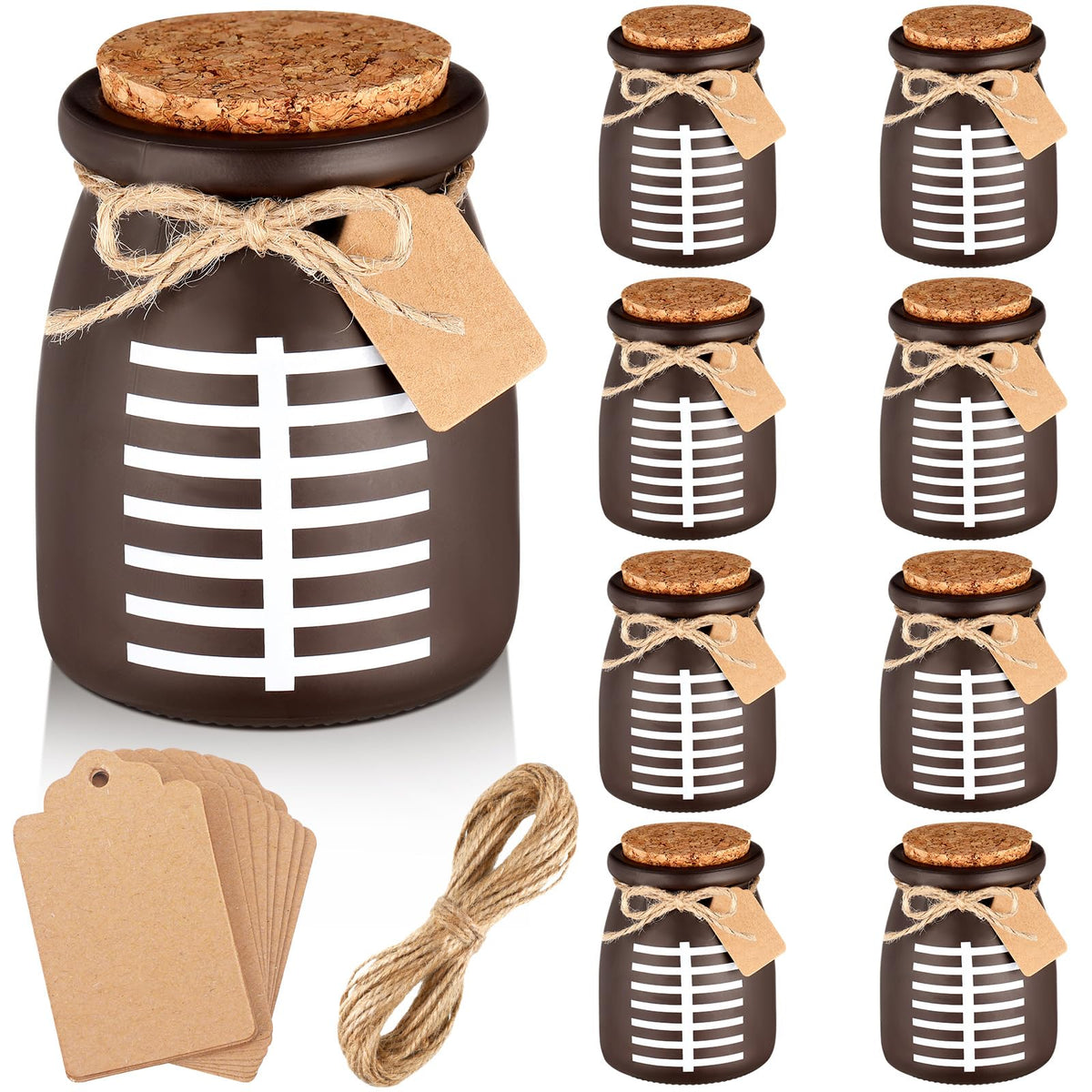 Funnymoom 7oz baseball jar with cork lid for secure snack storage.