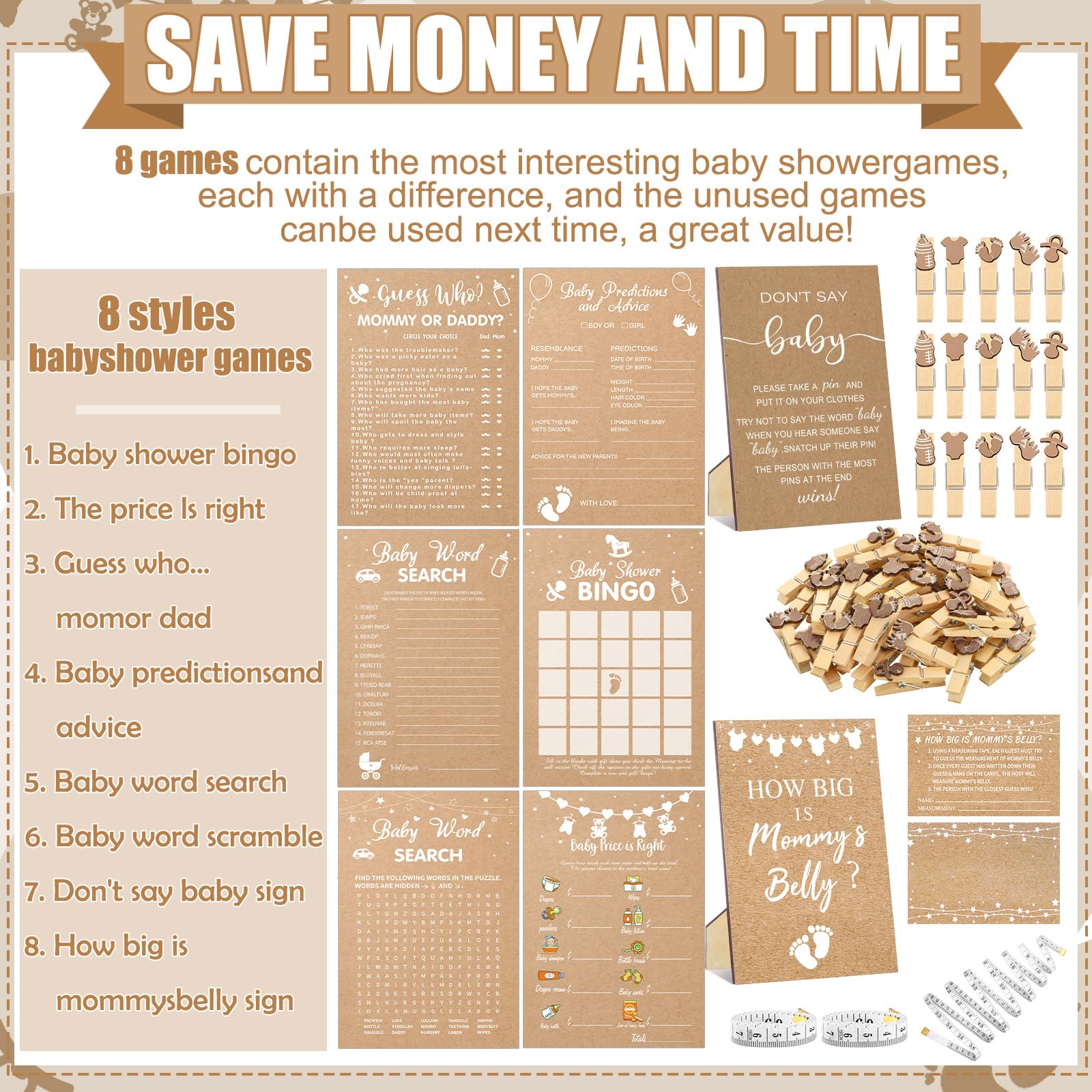Funnymoom kraft baby shower price is right cards for friendly competition