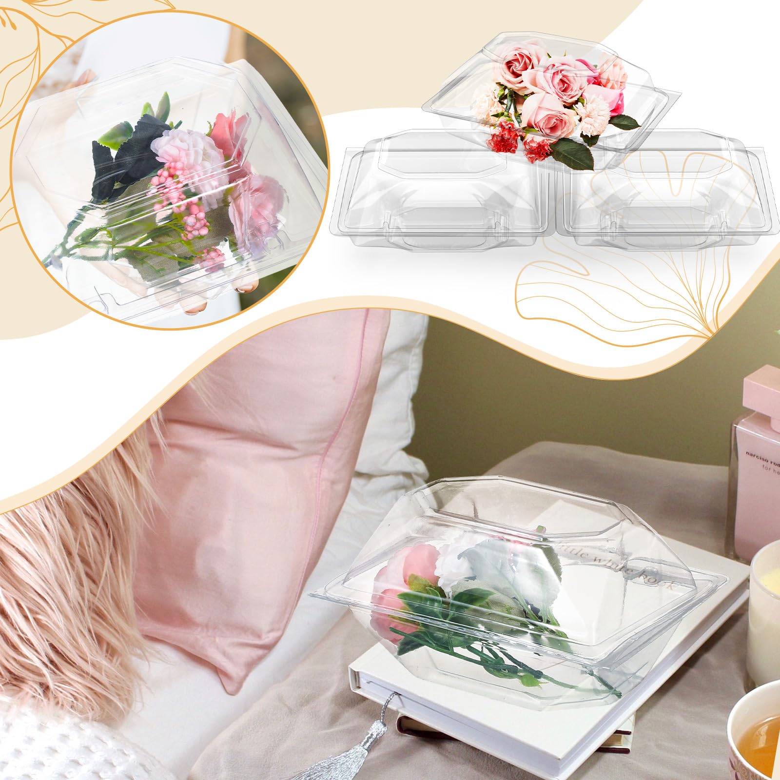 Funnymoom orchid box clear display emphasizes elegance and portability.