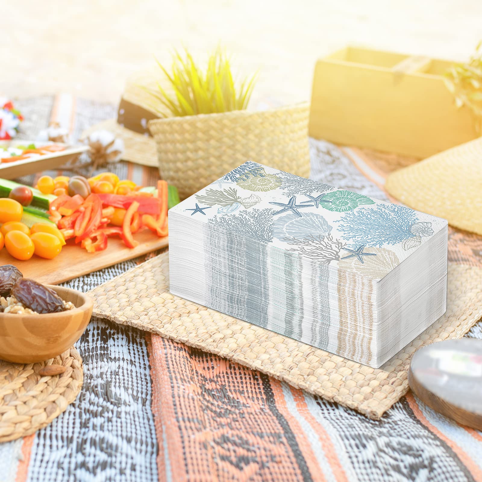Funrous seashell napkins ideal for weddings and hotels
