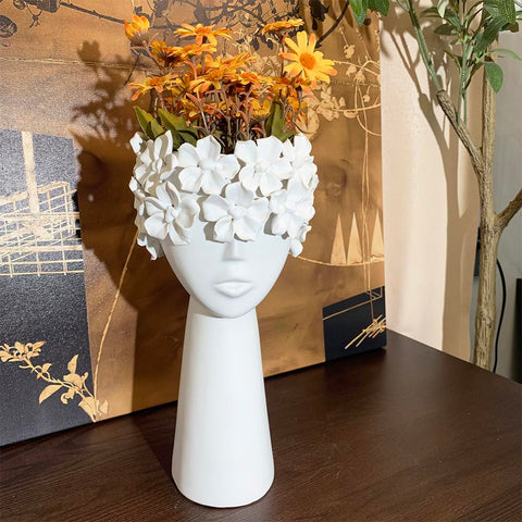 FunsoBa artistic head decor suitable for indoors or outdoors in any space.