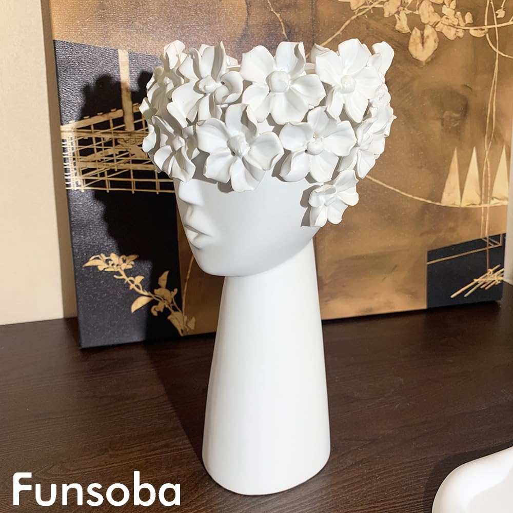 FunsoBa weather-resistant face vase designed for versatile display settings.