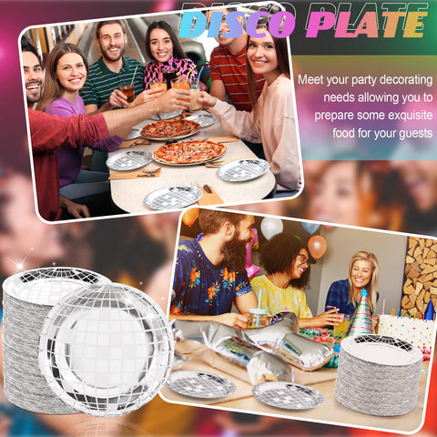 Funtery pack of 100 disco plates ready for events