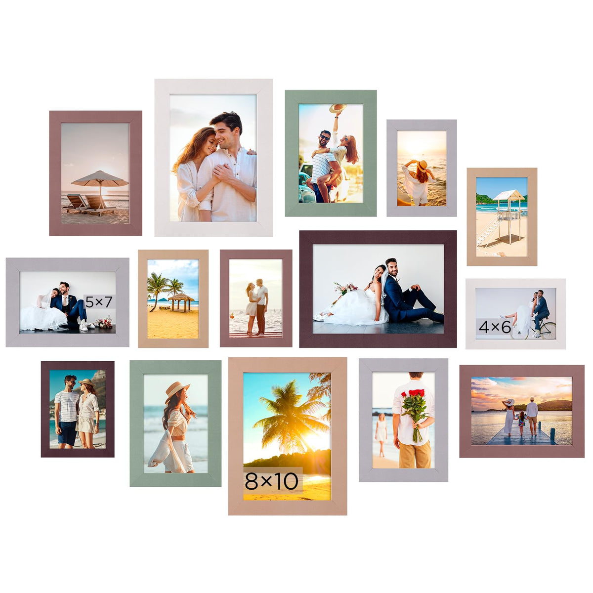 Funtopia 8x10 frames for gallery walls with easy wall mounting.