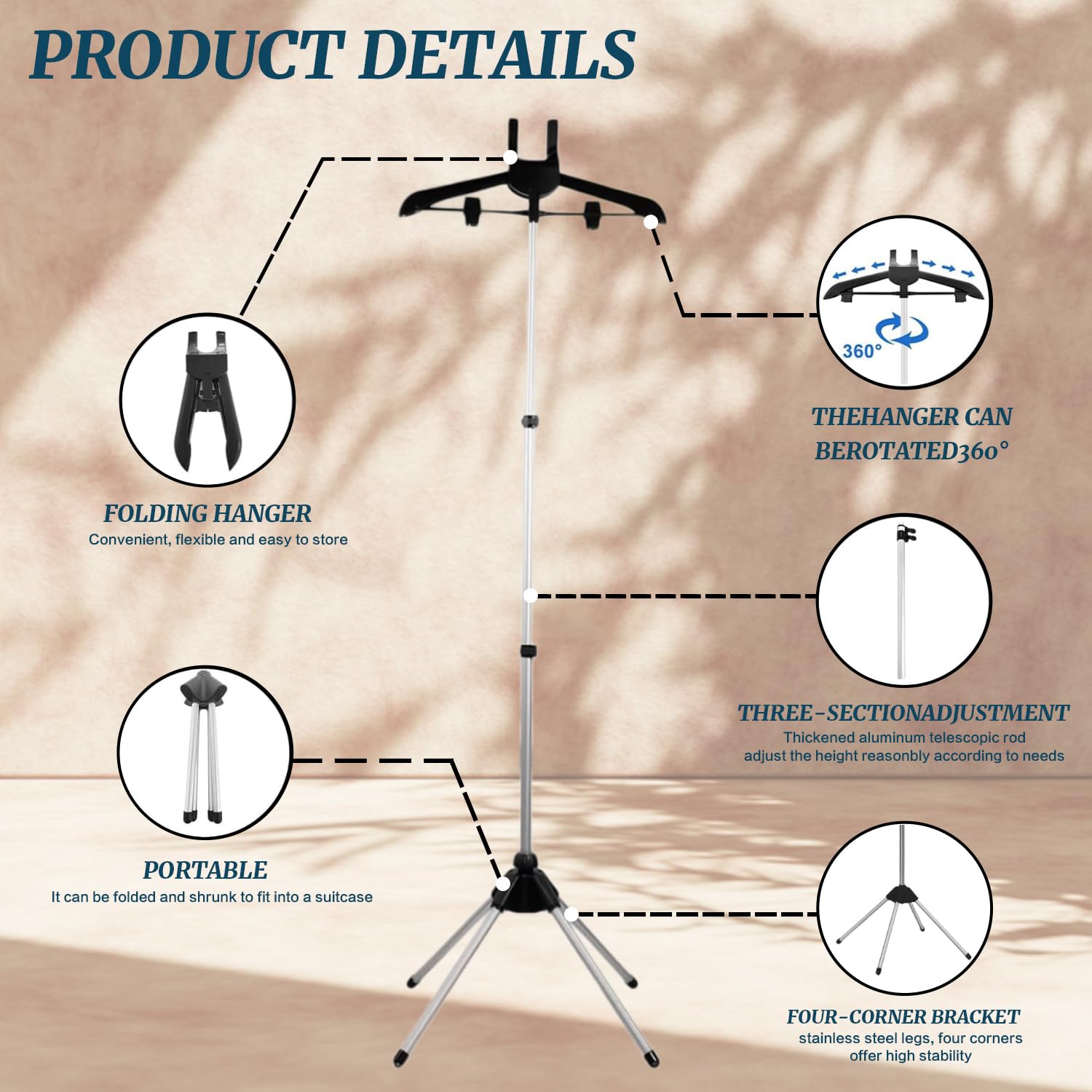 Funvalley Surperfect travel foldable stand fits in a suitcase