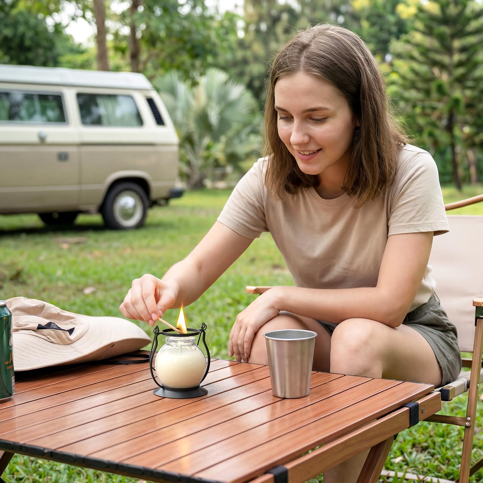 FUNXIM camping outdoor candle for outdoor lighting and scent
