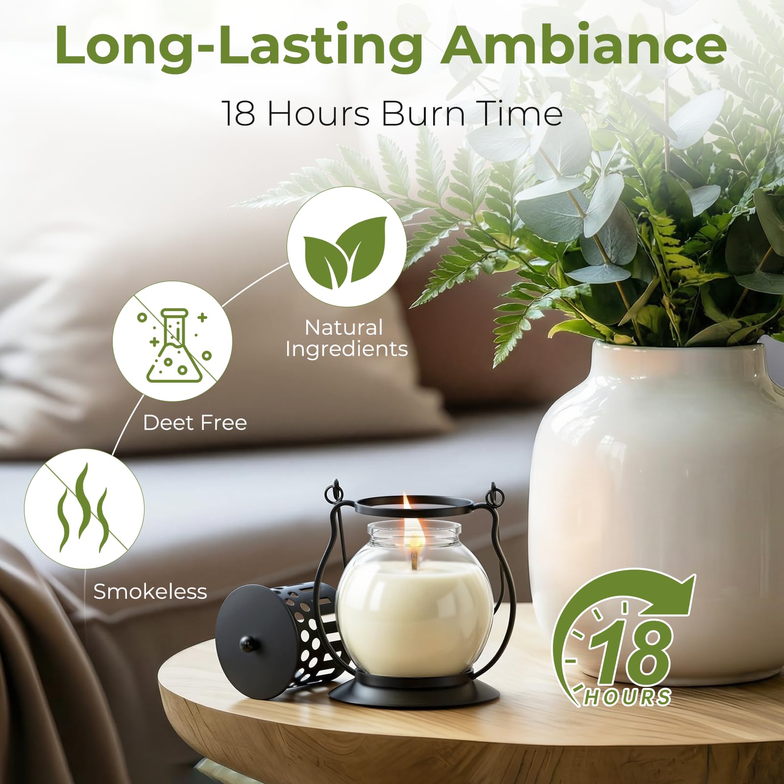 FUNXIM 3-pack citronella candles for flexible placement