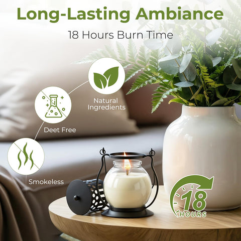 FUNXIM 3-pack citronella candles for flexible placement