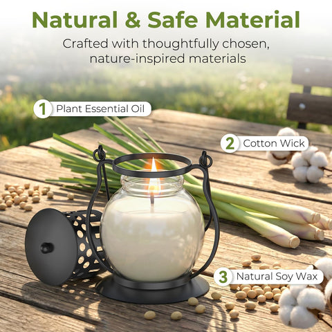 FUNXIM soy wax citronella candle with refreshing scent