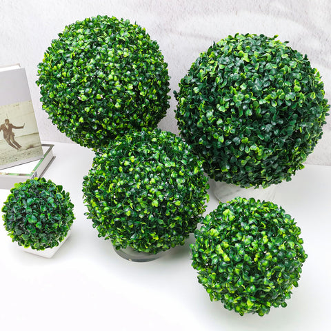 Funzhan boxwood ball garden corner display enhances outdoor space.