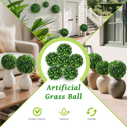 Funzhan topiary ball living room accent adds natural greenery.