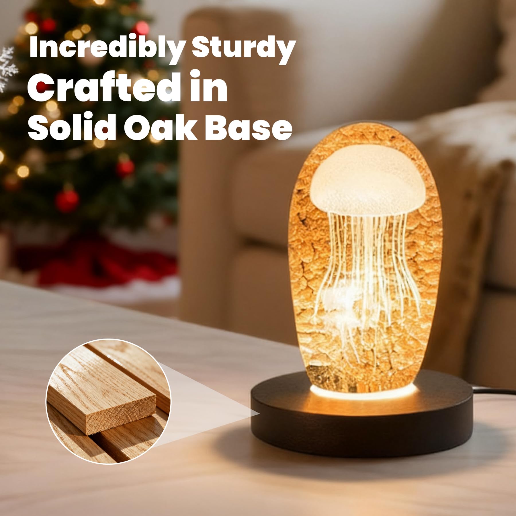 FuoiCorn 120-degree beam angle evenly lights displays up to 30 cm high.