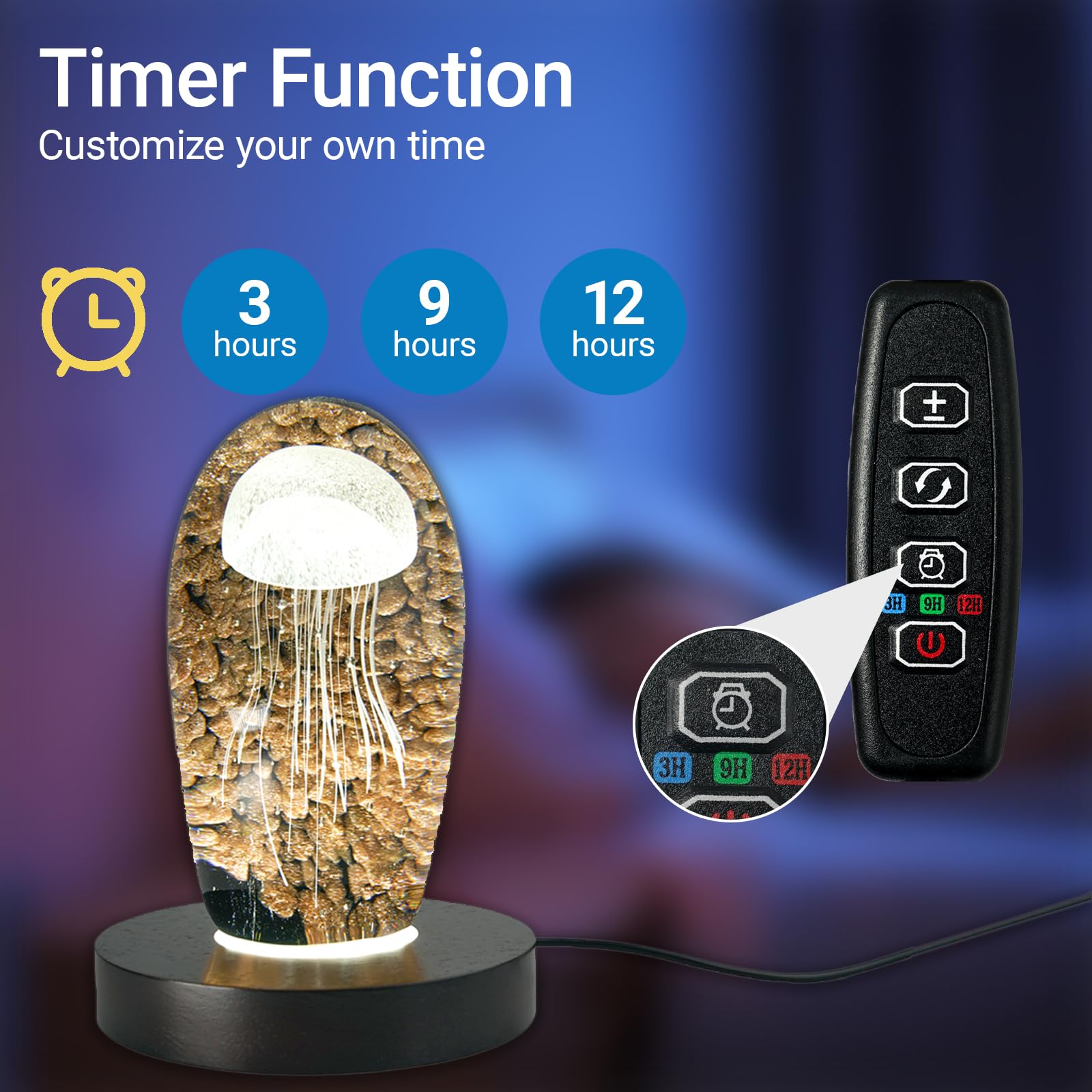 FuoiCorn ten-step dimming provides precise brightness control for crystal pieces.