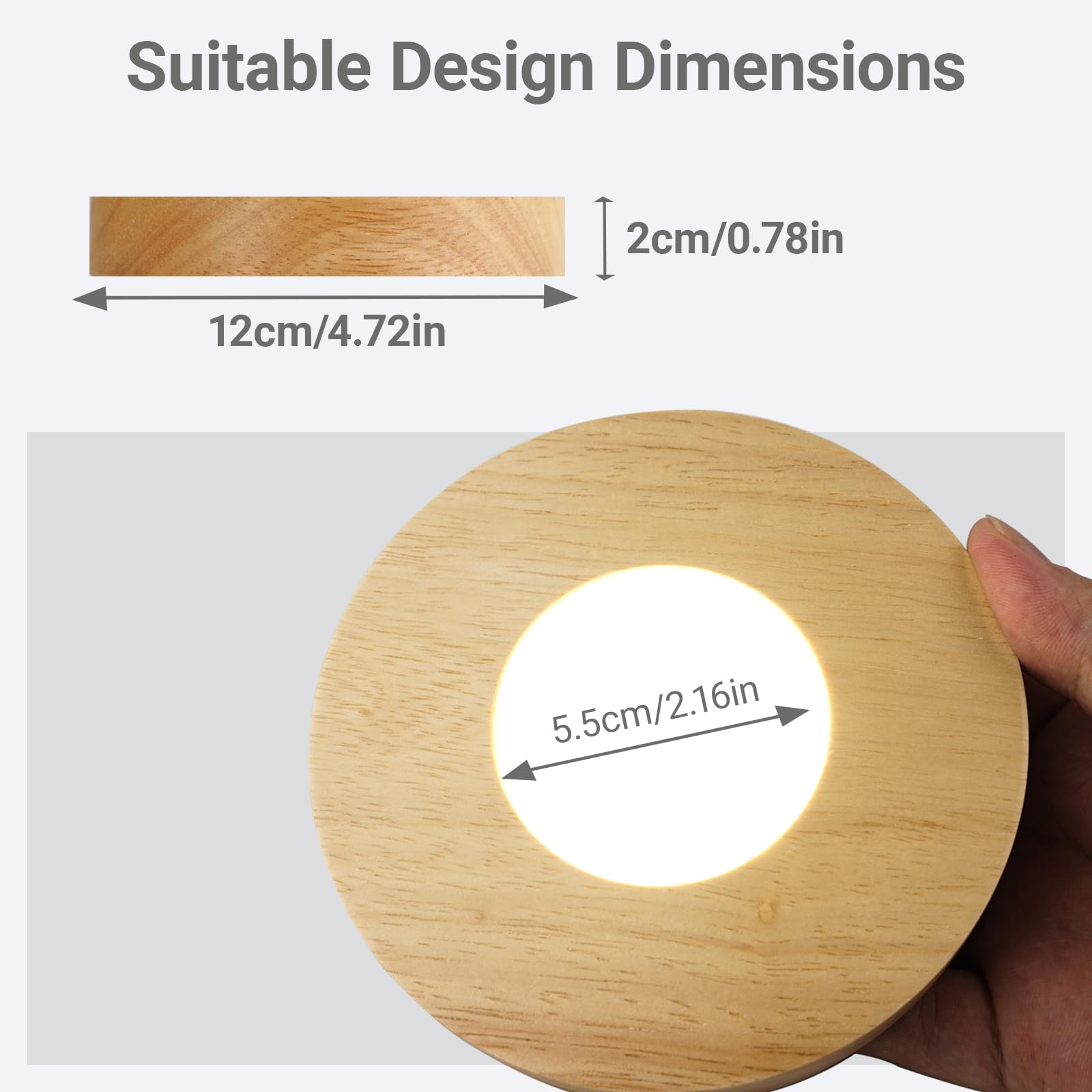 FuoiCorn base showcases three lighting modes for glass art and acrylic pieces