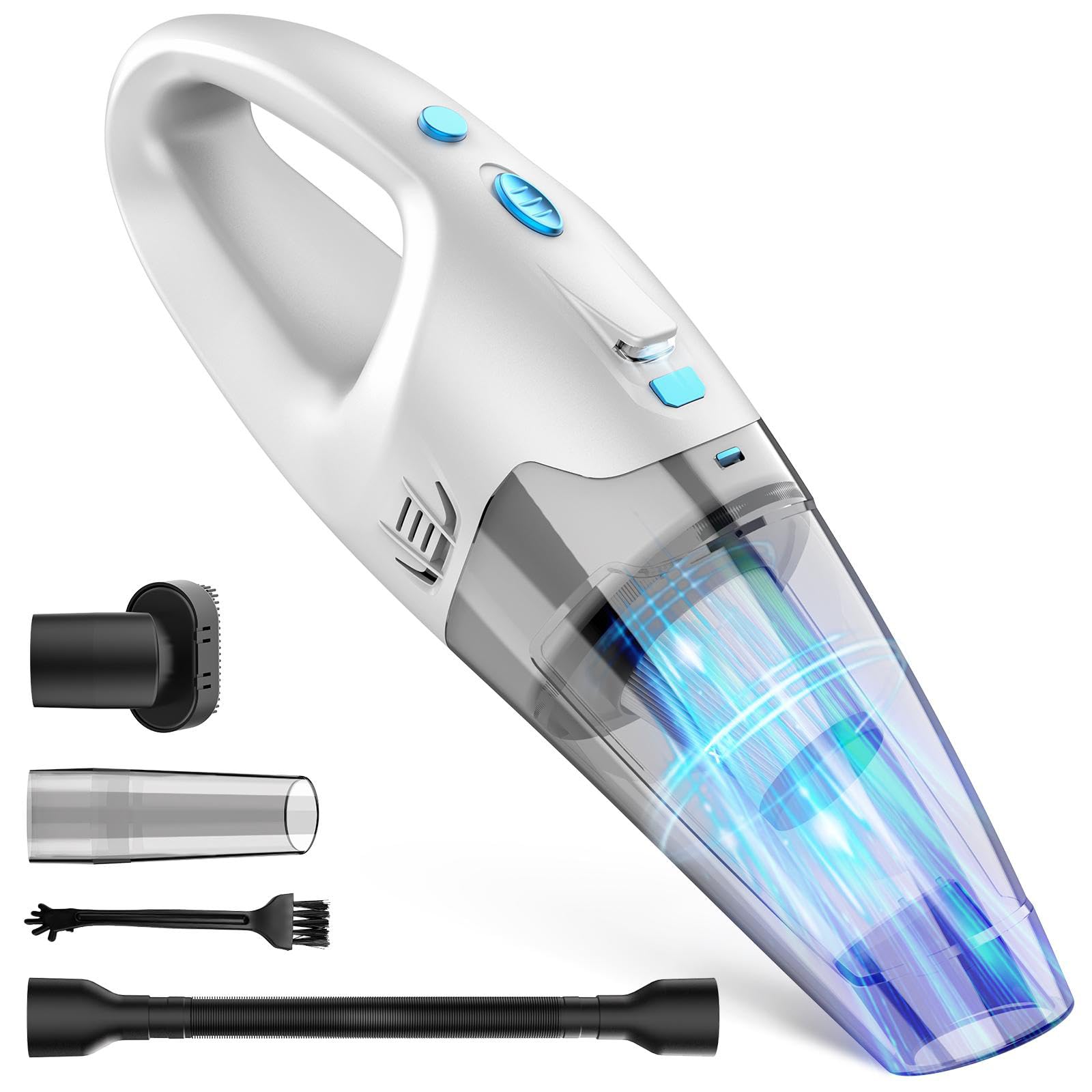 FUOAYOC handheld vacuum showing its lightweight design for easy cleaning