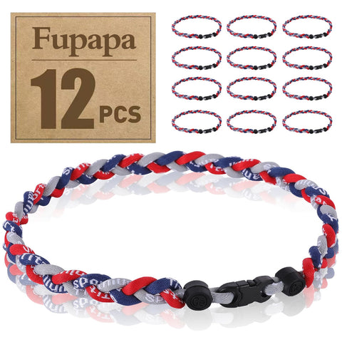 Fupapa baseball necklaces 12-pack multicolor 18in, ideal for team gifts and party favors.
