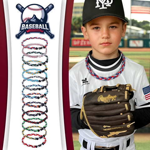 Fupapa baseball necklace in white with a clean look for awards and school events