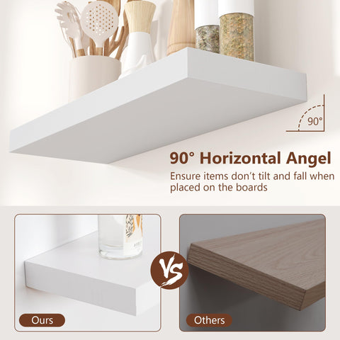 fuqing invisible brackets highlight the floating design for a seamless wall look.