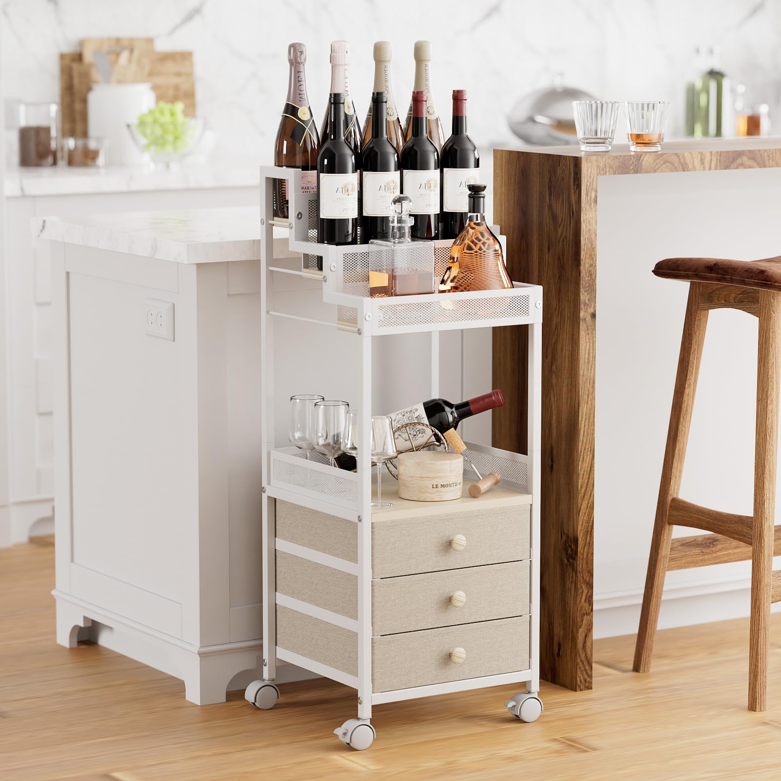 FURFUN bathroom stand perfume display layer helps classify and showcase fragrances.