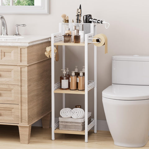 FURFUN corner storage unit side view highlights space-saving vertical design.