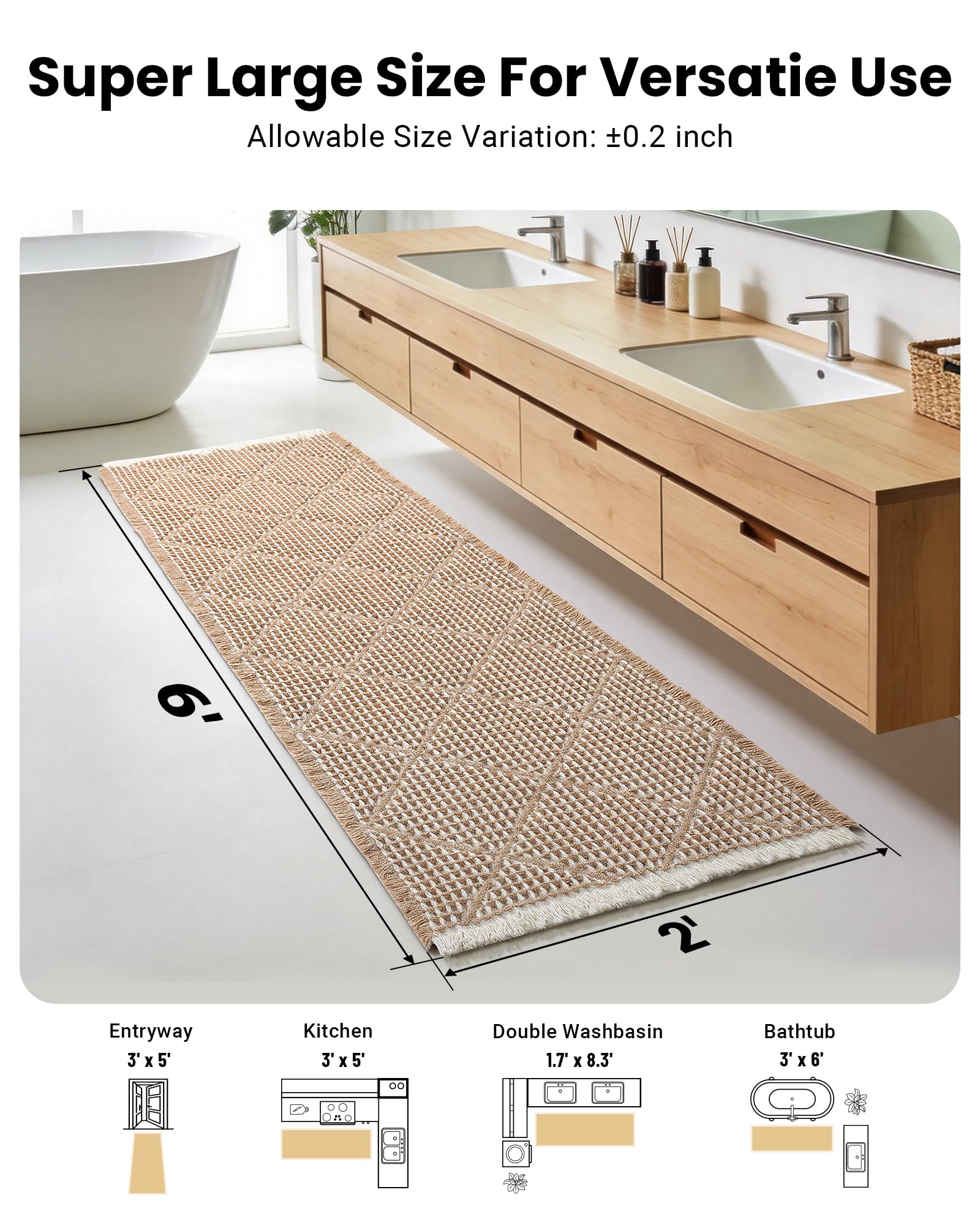 Furicher 2x6 runner in hallway demonstrates versatile layout and floor protection