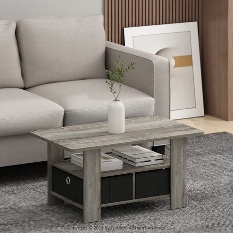 Furinno Andrey table open shelf storage ideal for remotes and magazines