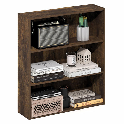 Furinno Basic Book Shelf with 3-tier open shelves for easy book display.