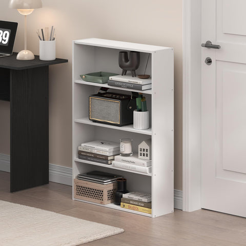 Furinno Basic Bookcase side view highlighting slim profile in small spaces