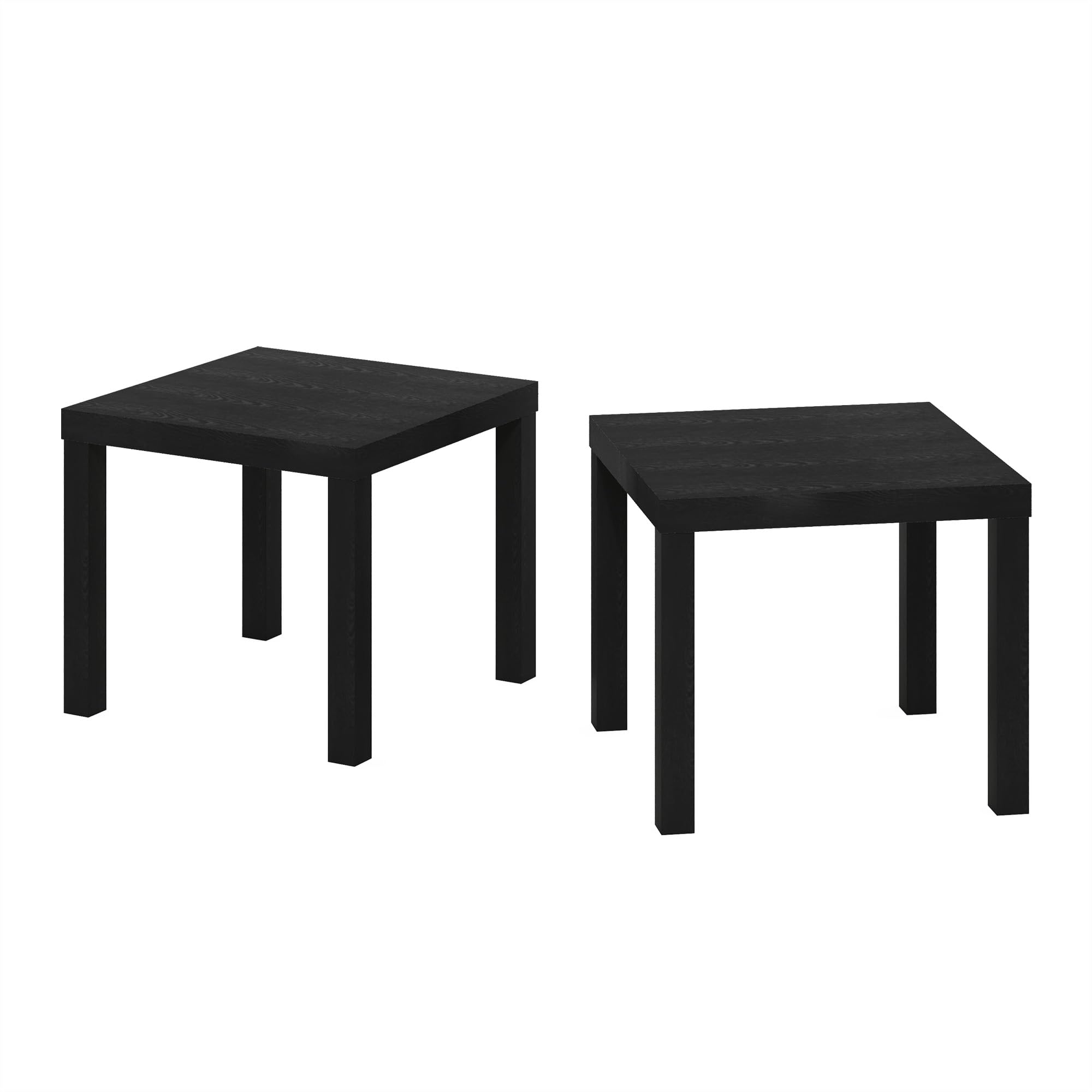 Furinno Classic Homey end table, lamp/decor on surface, versatile for small spaces.
