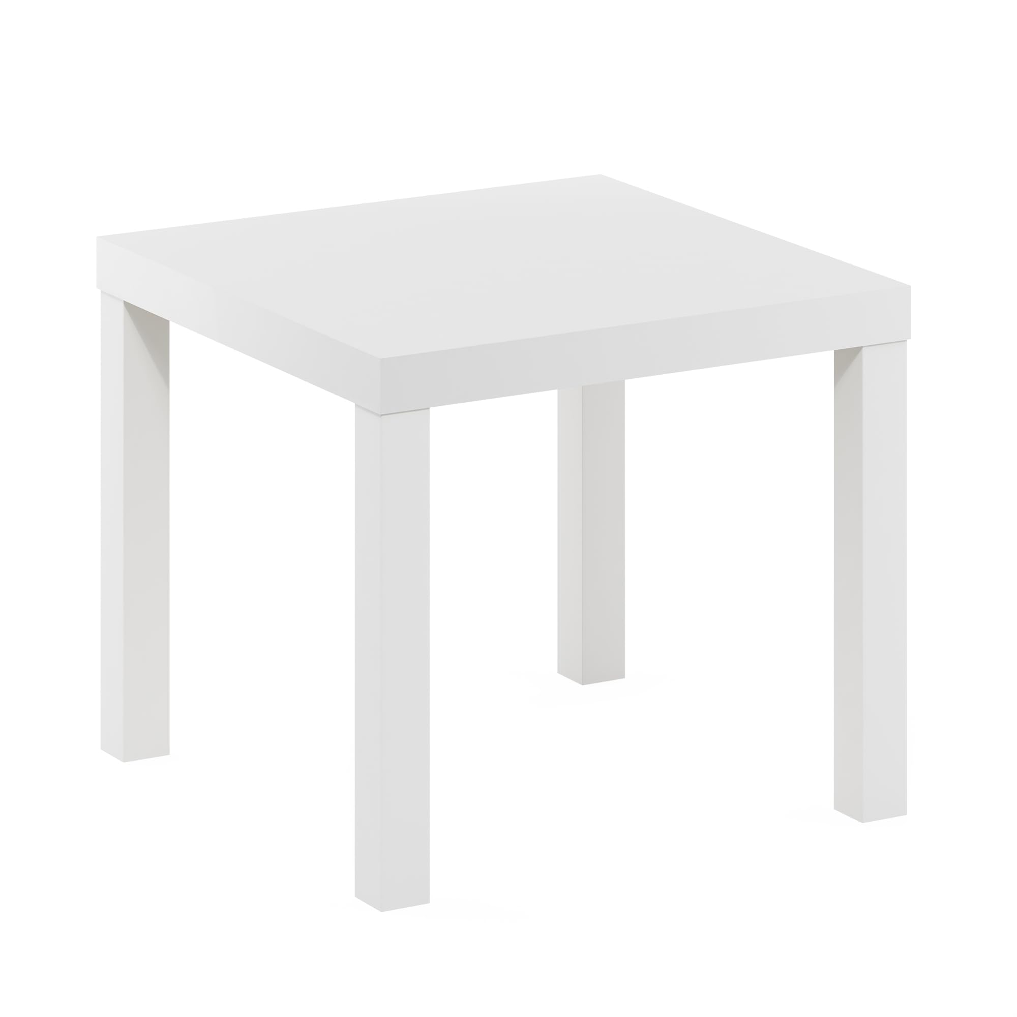 Furinno Classic Side Table measures 20x20x17.5 inches for small spaces.