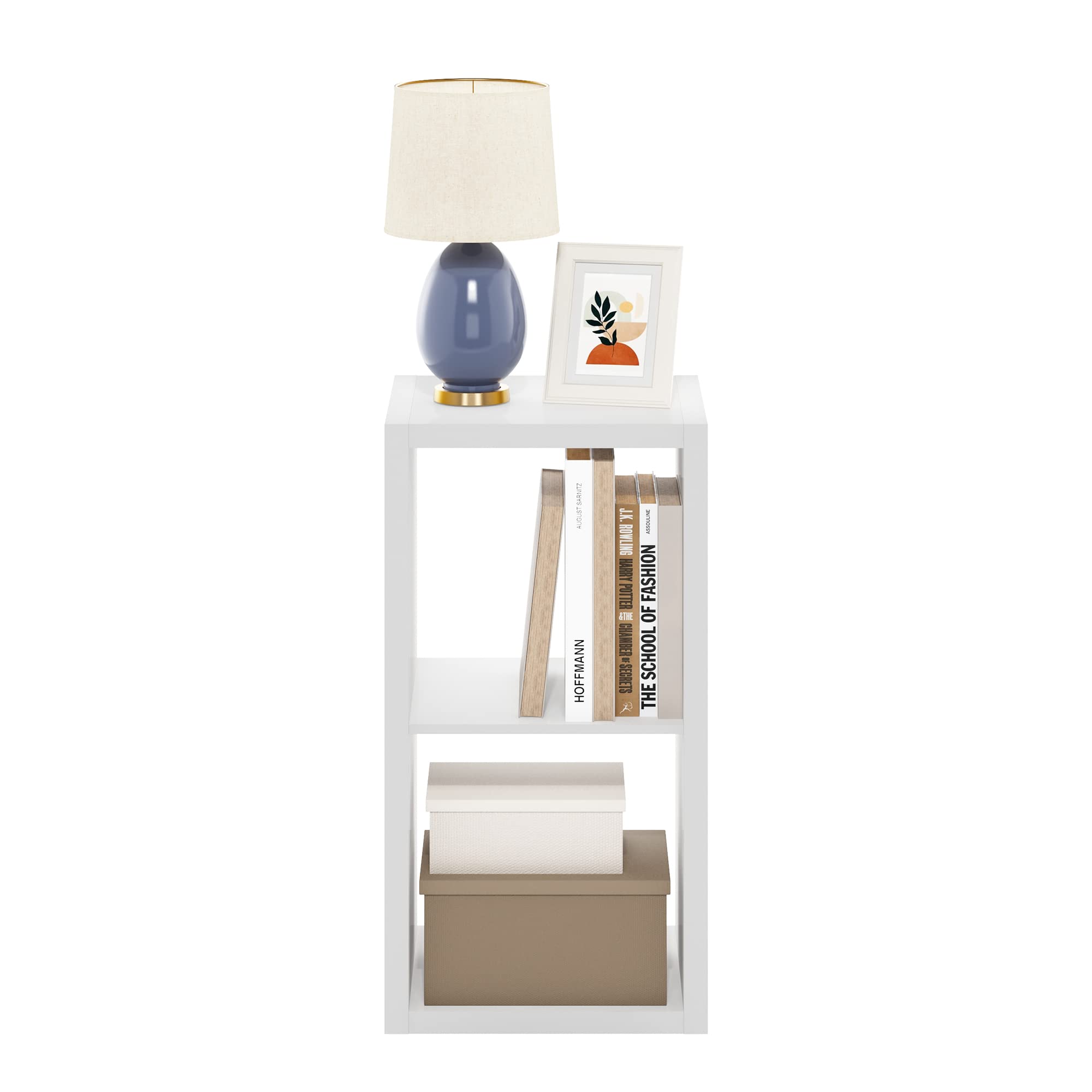 Furinno Cubicle open-back two-cube storage white assembly pack and tools