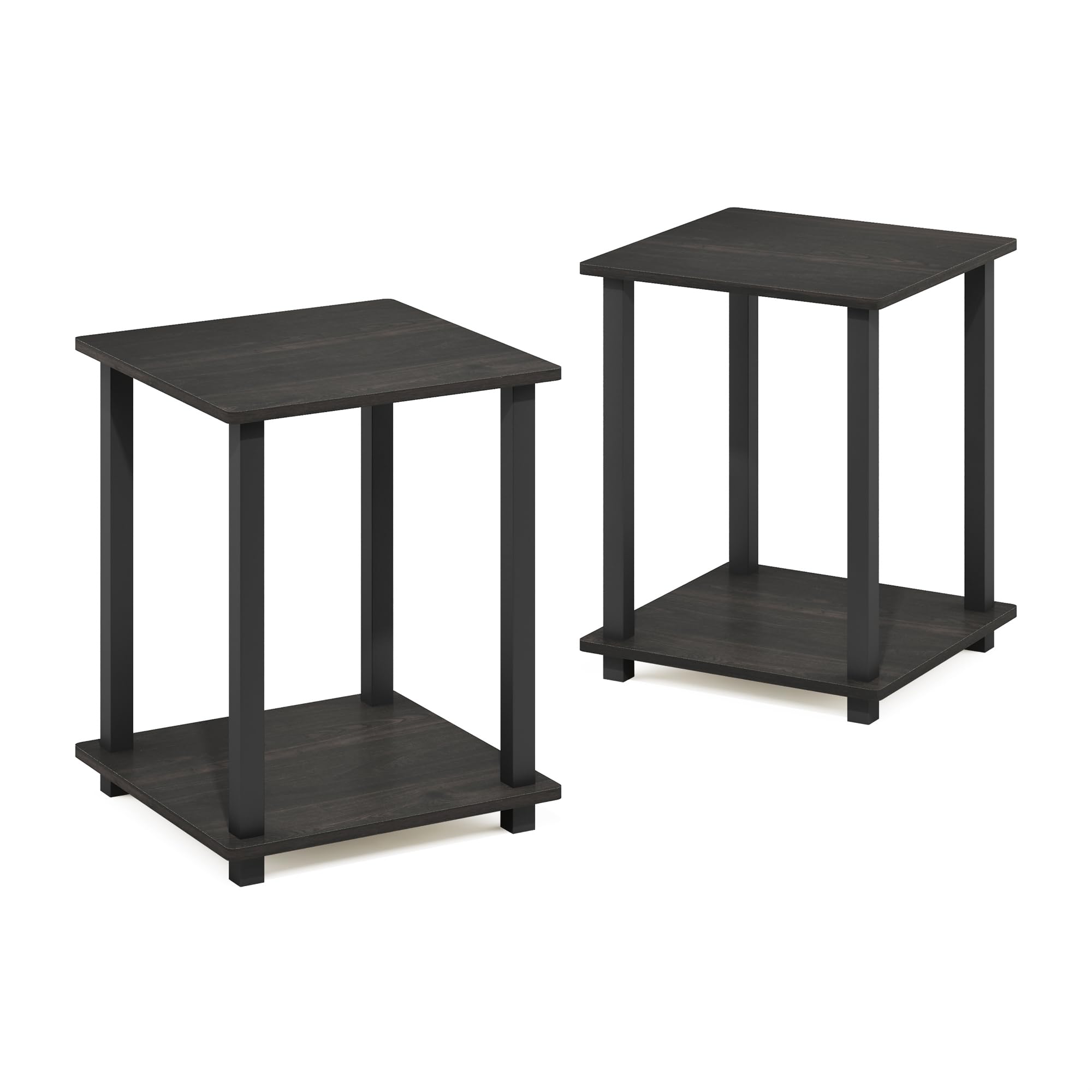 Furinno Engineered wood and PVC tubes provide lightweight, sturdy construction.