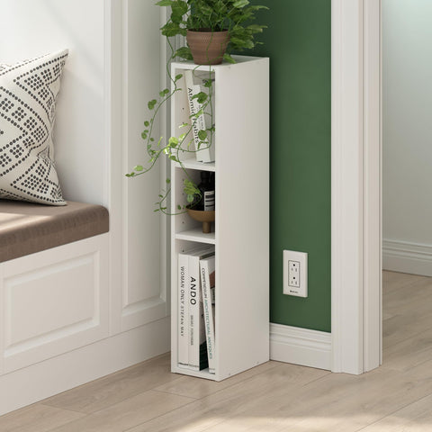 Furinno Fulda 3-tier open storage displaying books and decor