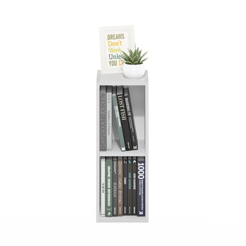 Furinno Fulda back panel adds stability to prevent items from slipping behind