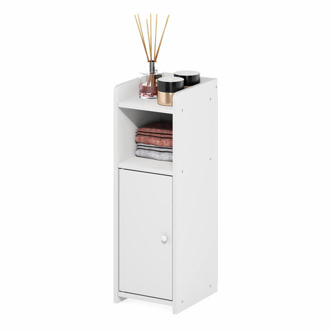 Furinno Fulda cabinet front view shows slim space-saving design for small bathrooms