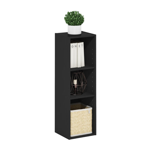 Furinno Fulda slim design book shelf fits small spaces and keeps essentials organized.