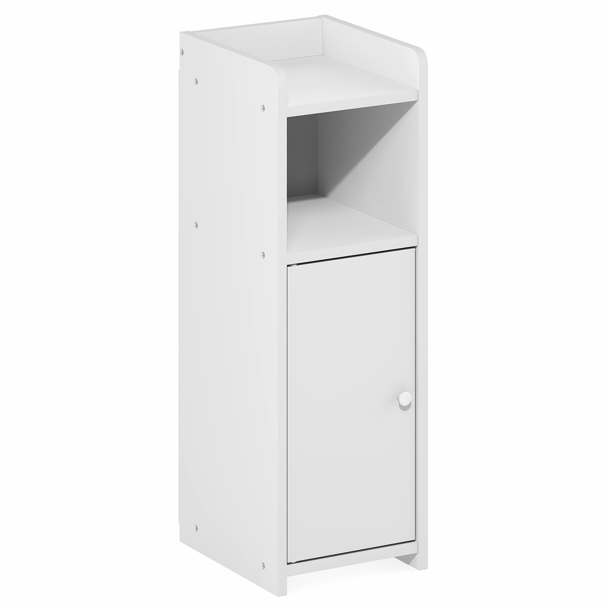 Furinno Fulda white finish brightens any space and matches decor