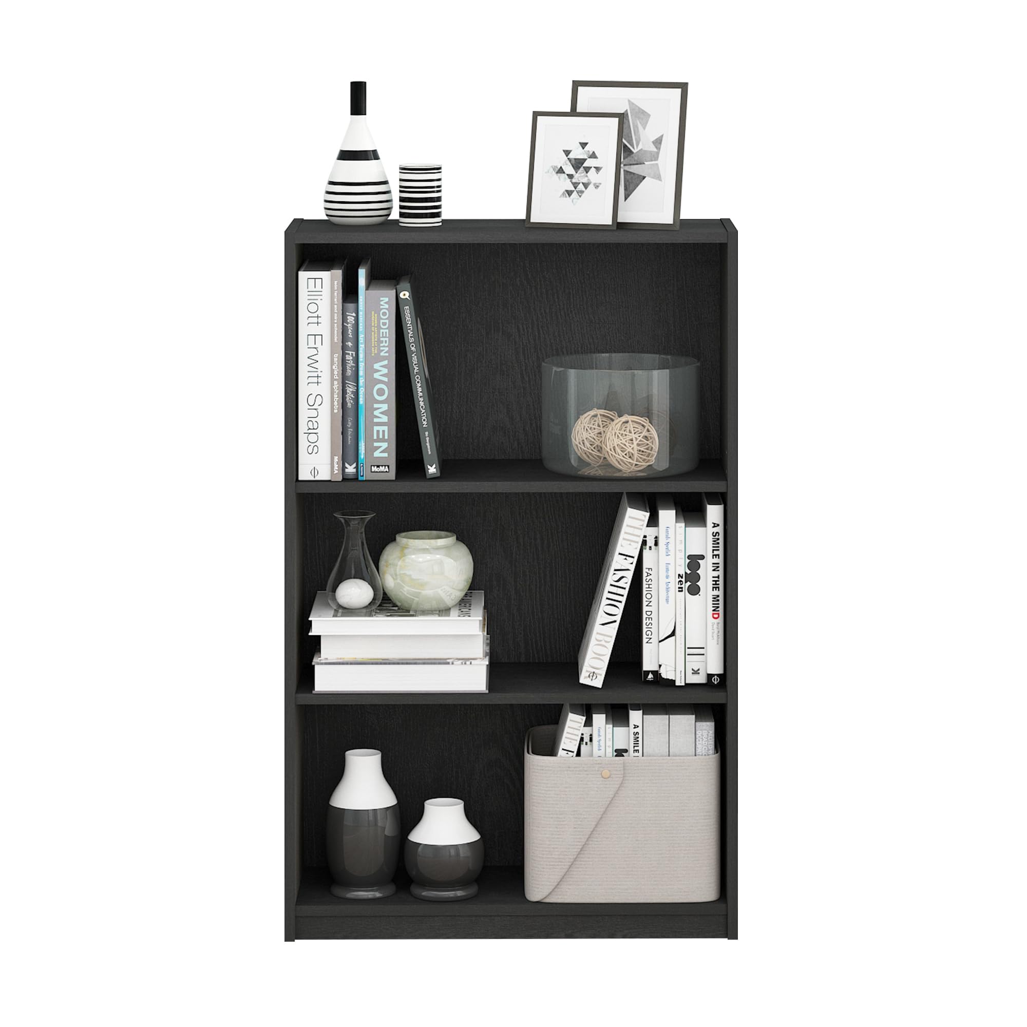Furinno Jaya 3-Tier Shelf durable FSC-certified wood with smooth finish.