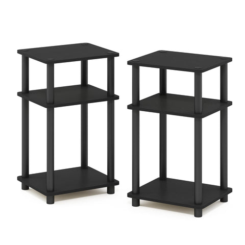 Furinno 3-tier end table fits small living rooms and bedrooms.