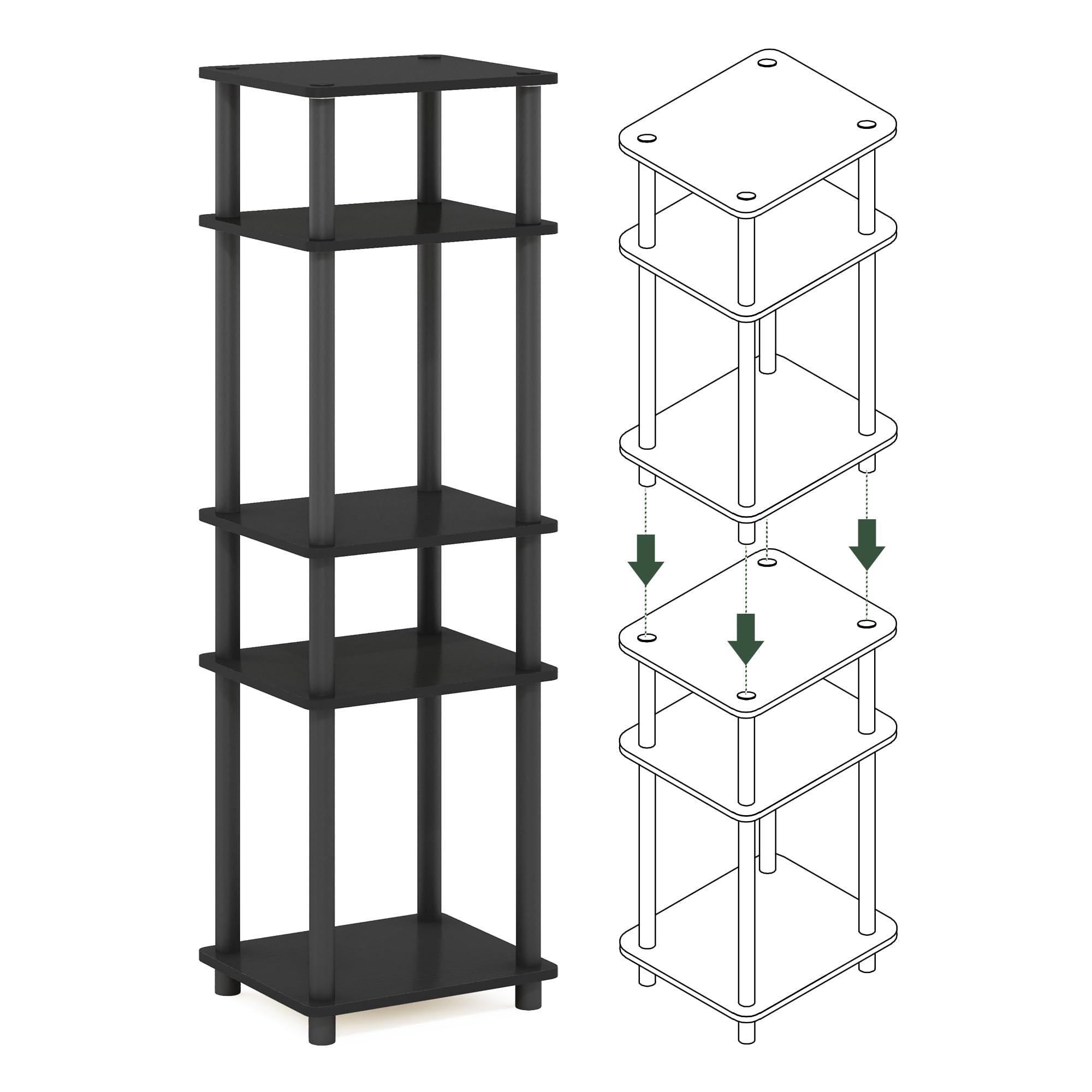 Plastic poles provide stable frame for everyday use.