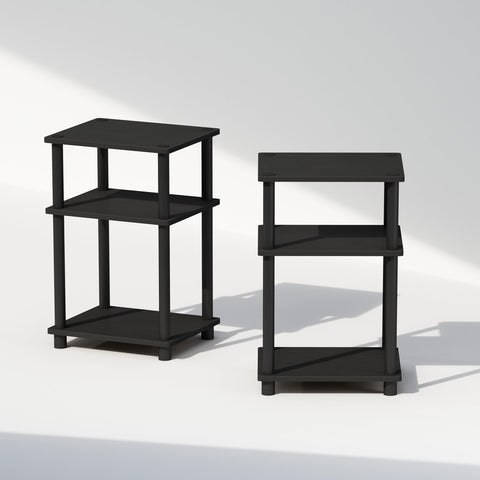 Furinno Just 3-Tier Turn-N-Tube illustrates dimensions 11.5D x 13.4W x 22.8H inches.